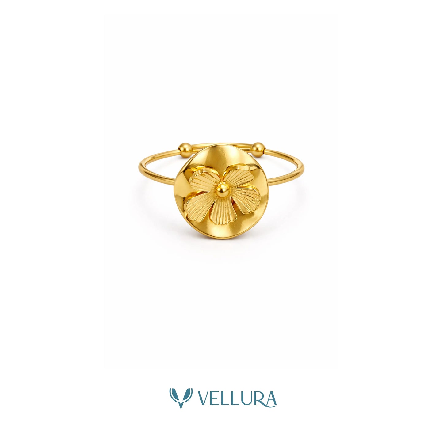 Floral Disc Ring