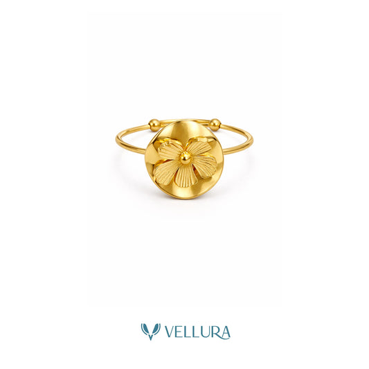 Floral Disc Ring