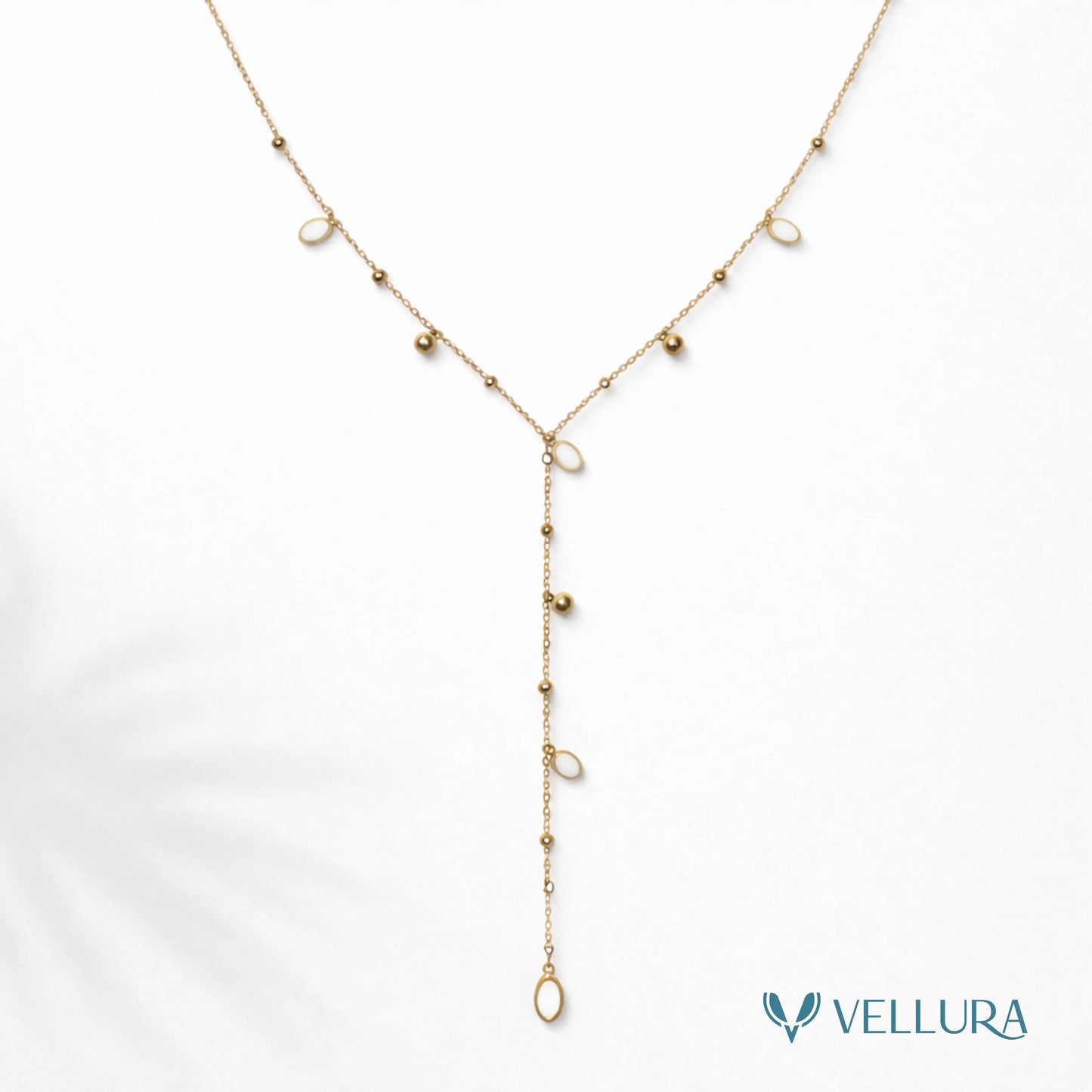 Gold Leaf Drop Necklace