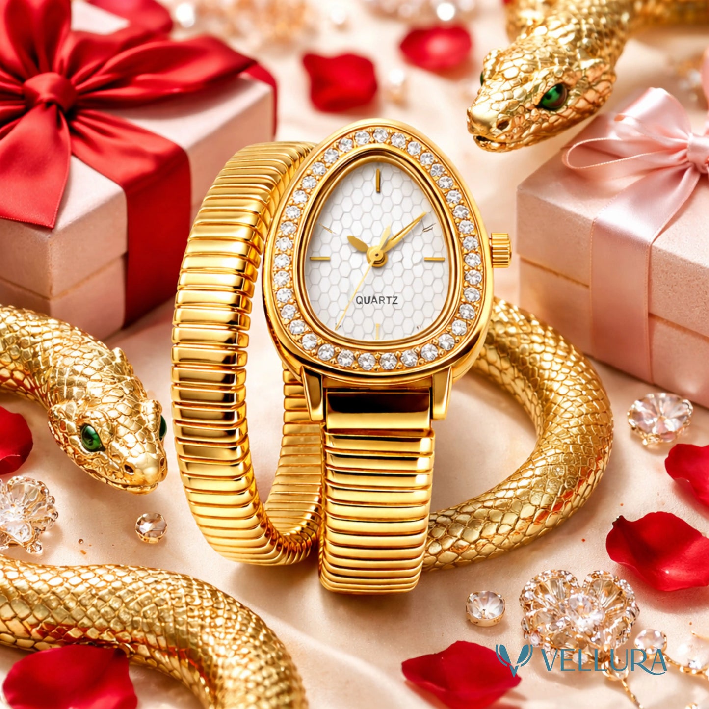 Bvalgari Insipred- Gold Dual Coil Serpent Watch