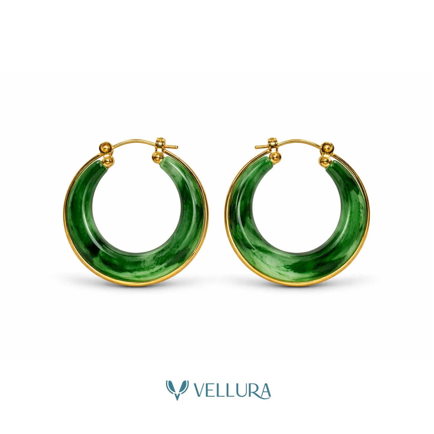 Marble Hoop Earrings