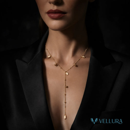 Gold Leaf Drop Necklace