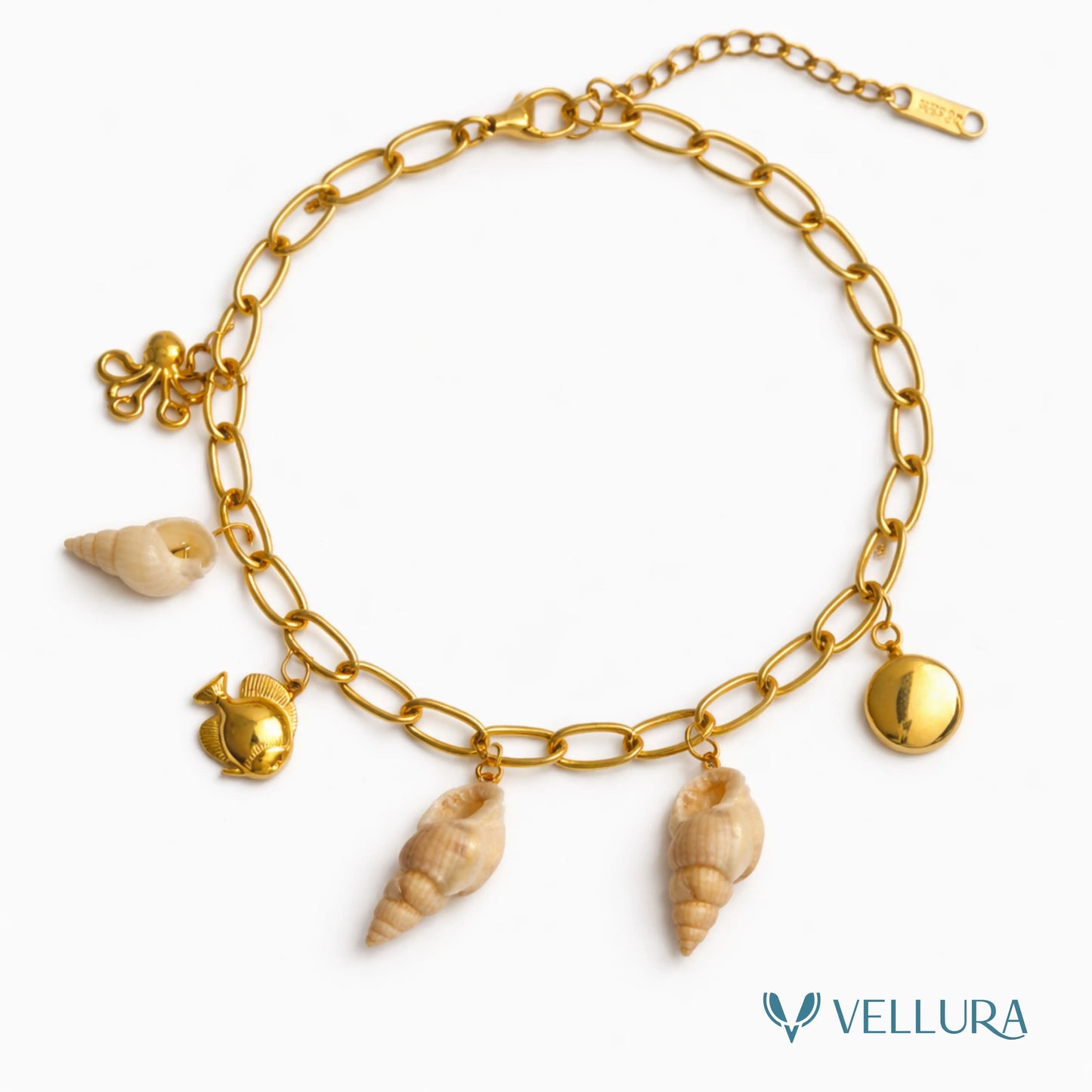 Gold Sea Charm Bracelet