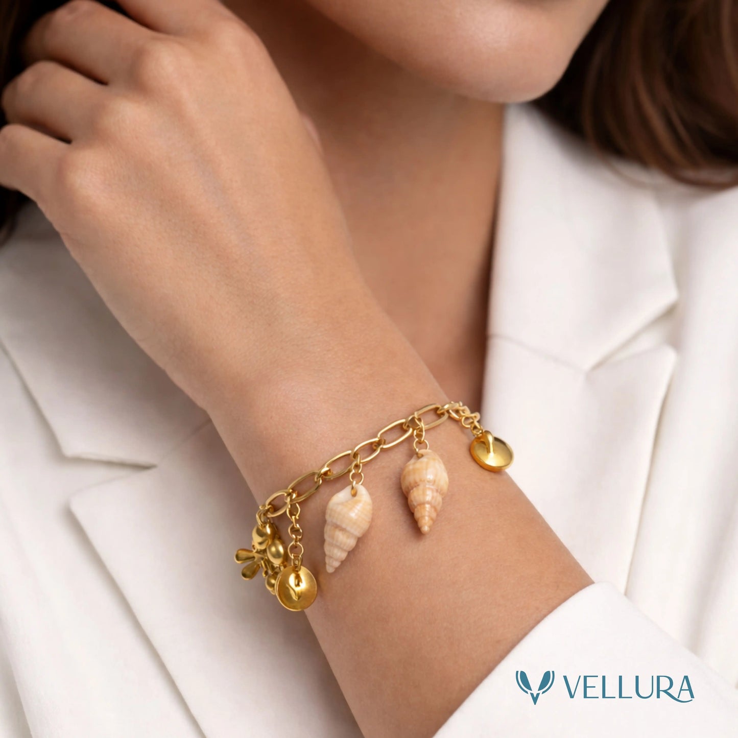 Gold Sea Charm Bracelet