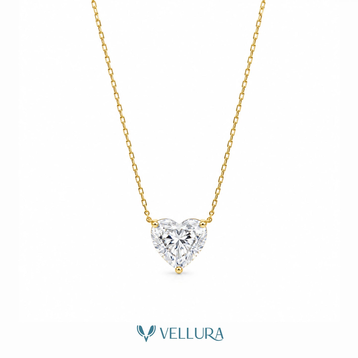 Heart Solitaire Pendant Necklace