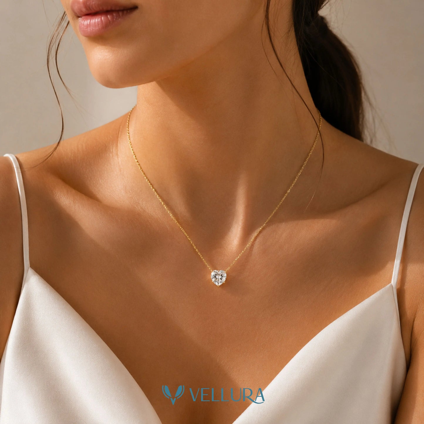 Heart Solitaire Pendant Necklace