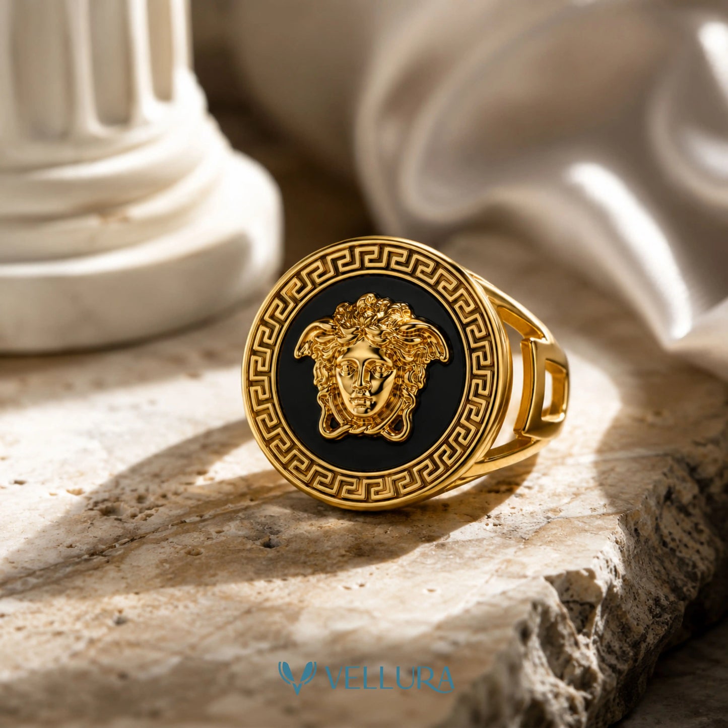 Medusa Inspired Gold Ring