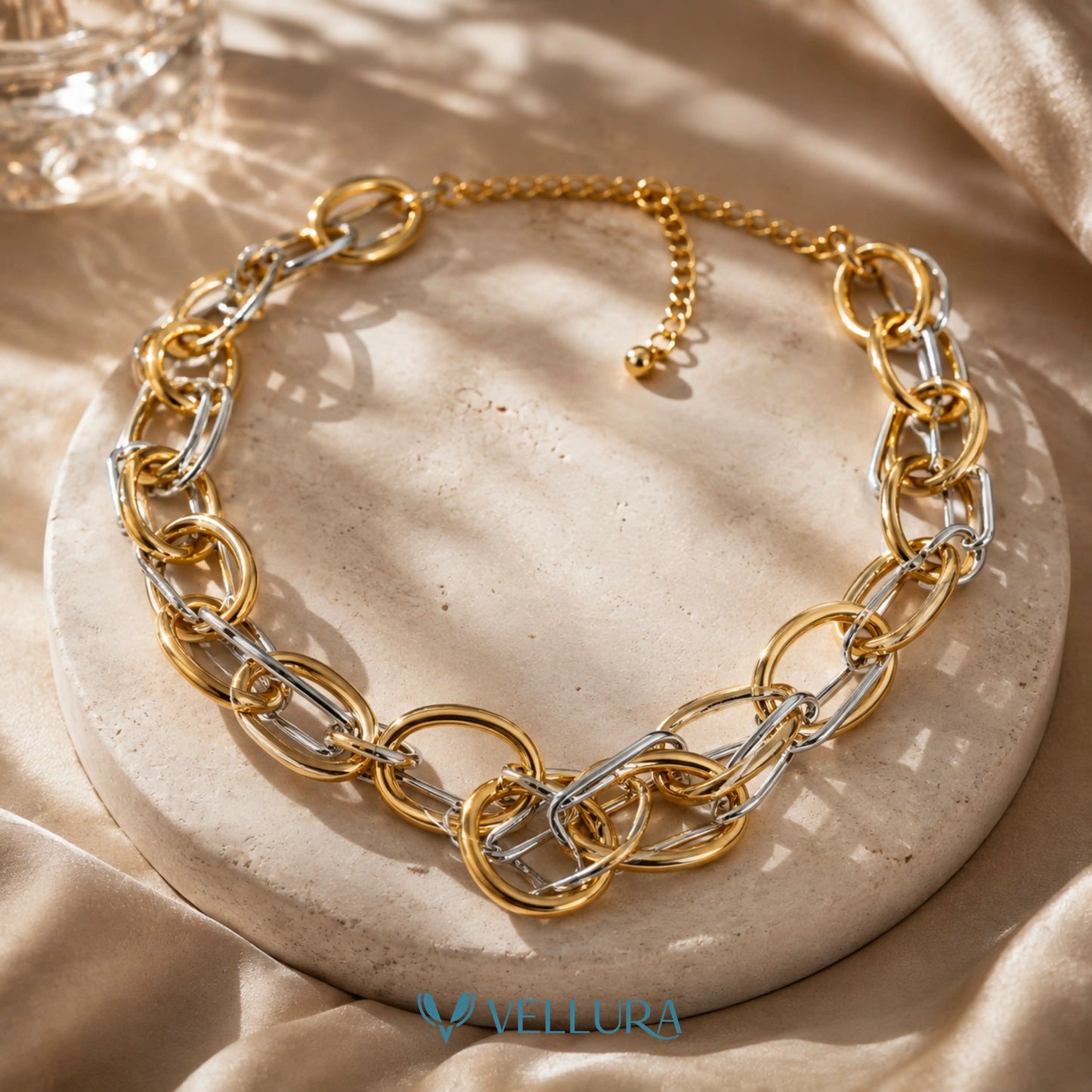 Dual Tone Chunky Link Chain