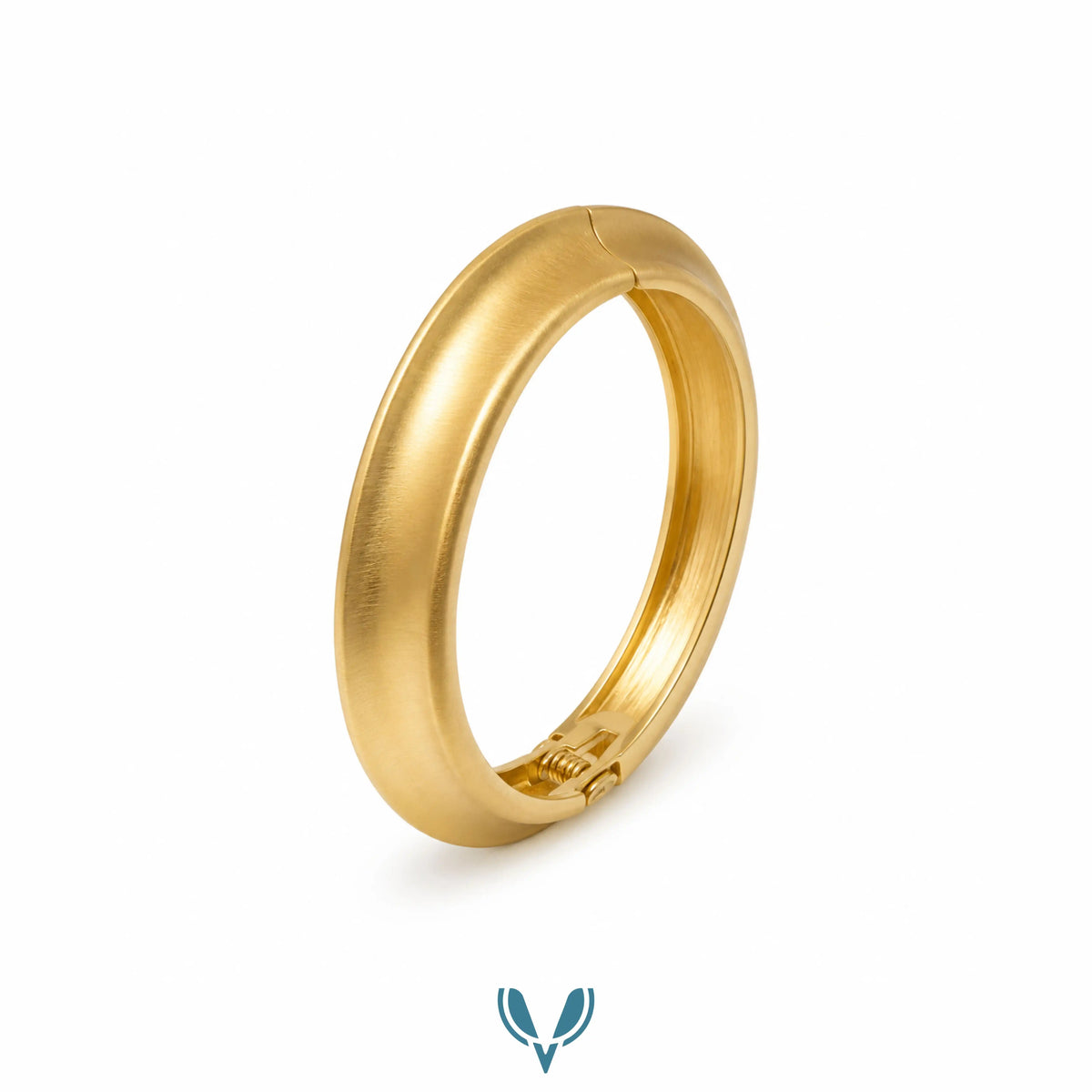 Gold Minimalist Hinged Kada Bracelet
