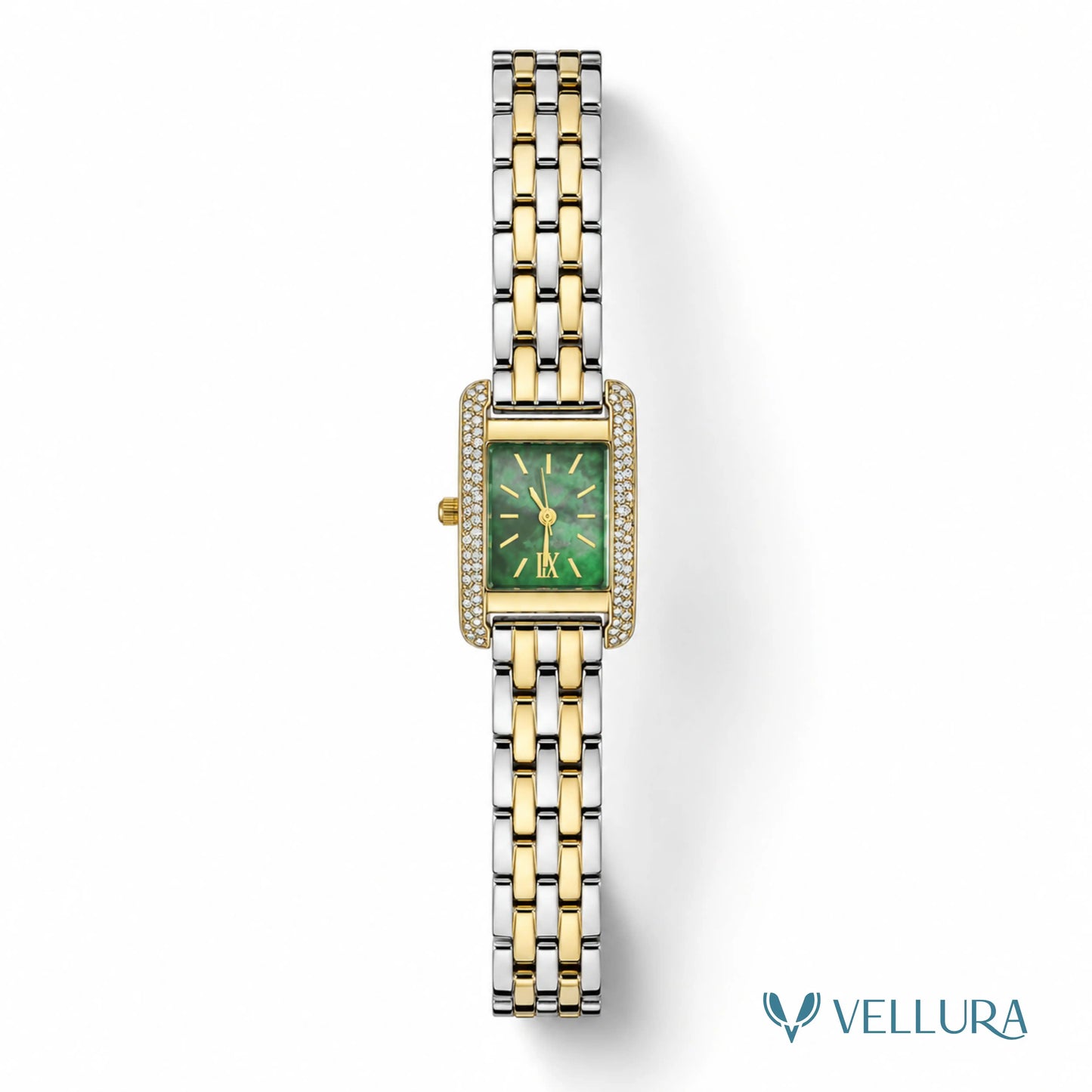 Emerald Luxe Dual Tone Watch