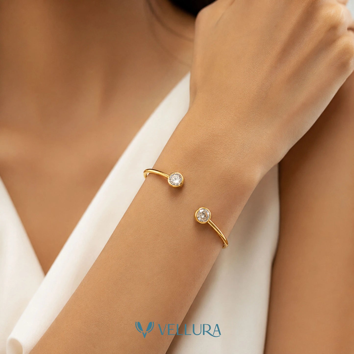 Crystal Open Cuff Bracelet
