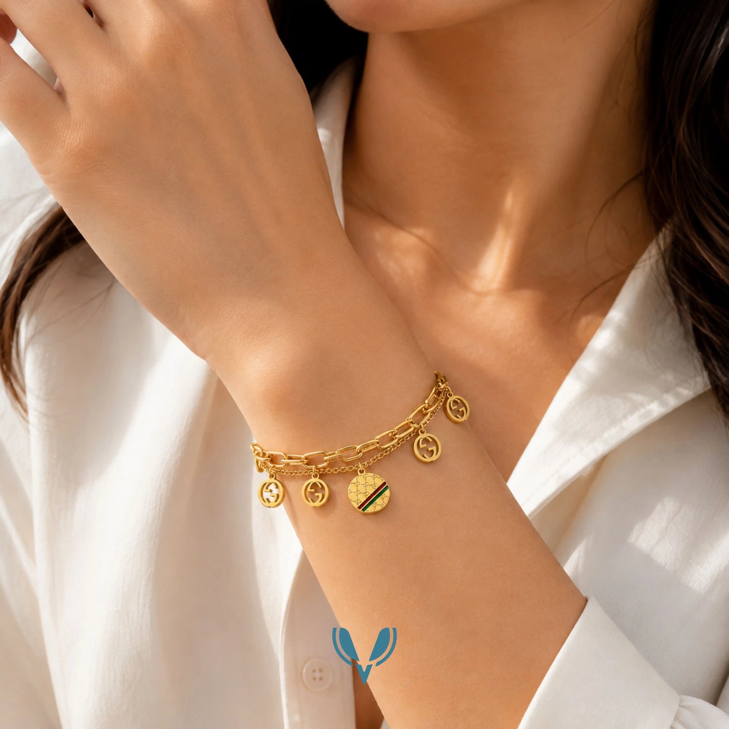 Gucci Inspired Charm Bracelet VEL-0001