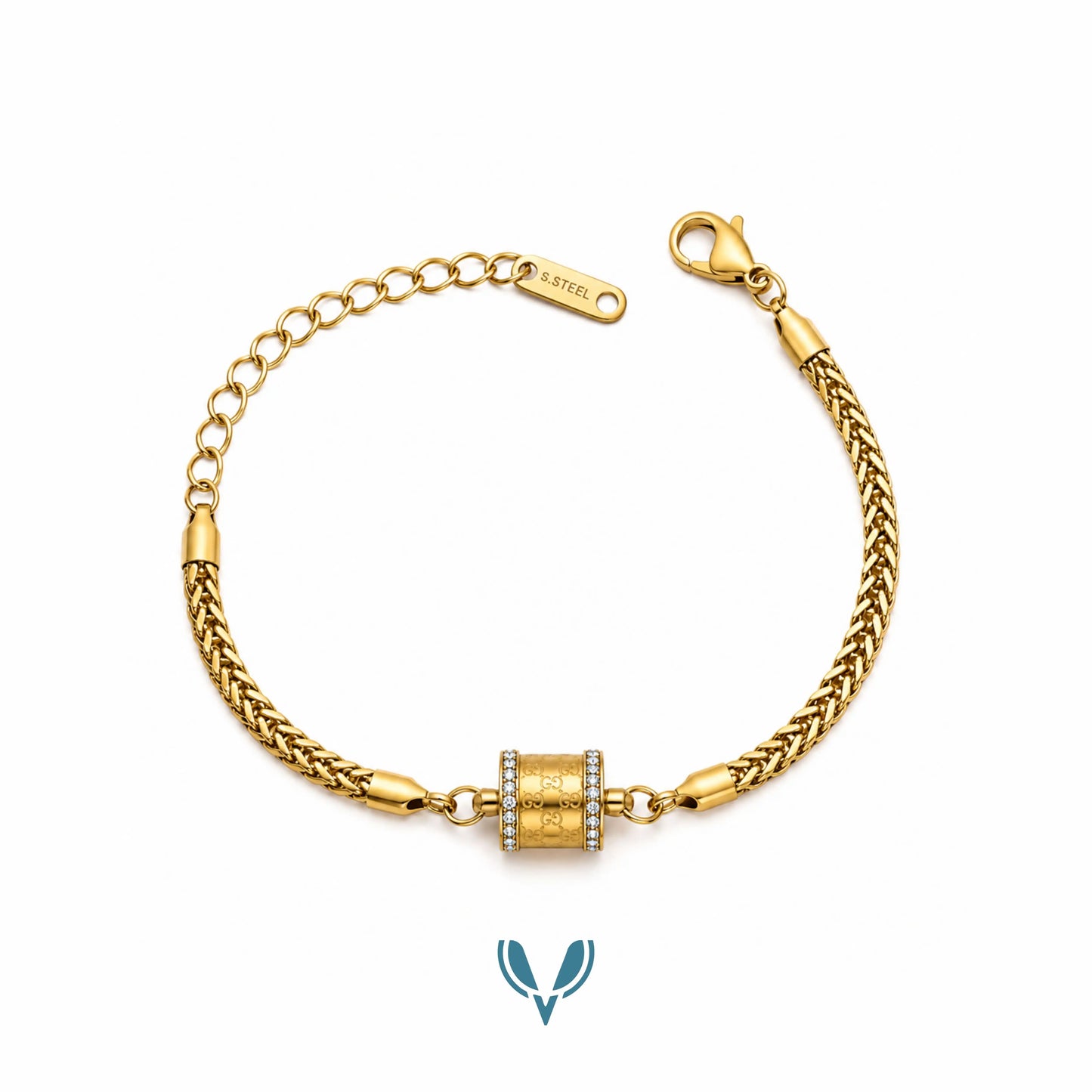 LV' Inspired Gold Chain Bracelet