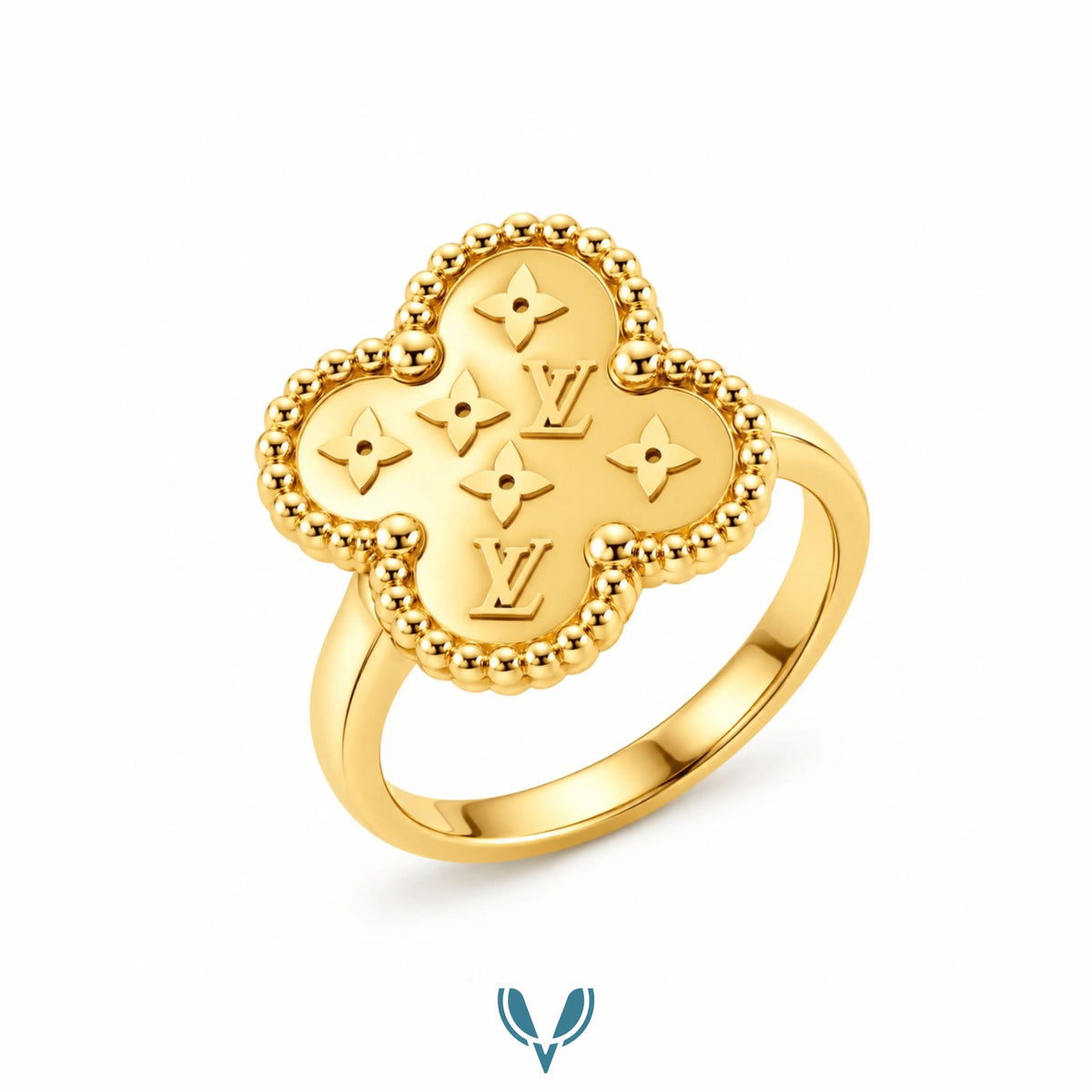 LV; X Clover Statement Ring