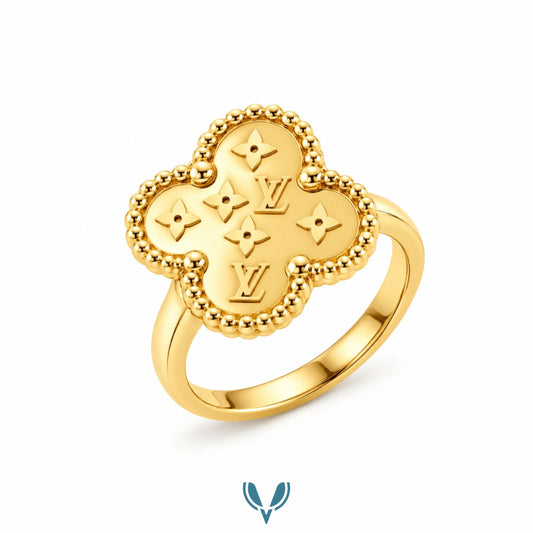 ŁV'; X Clover Statement Ring