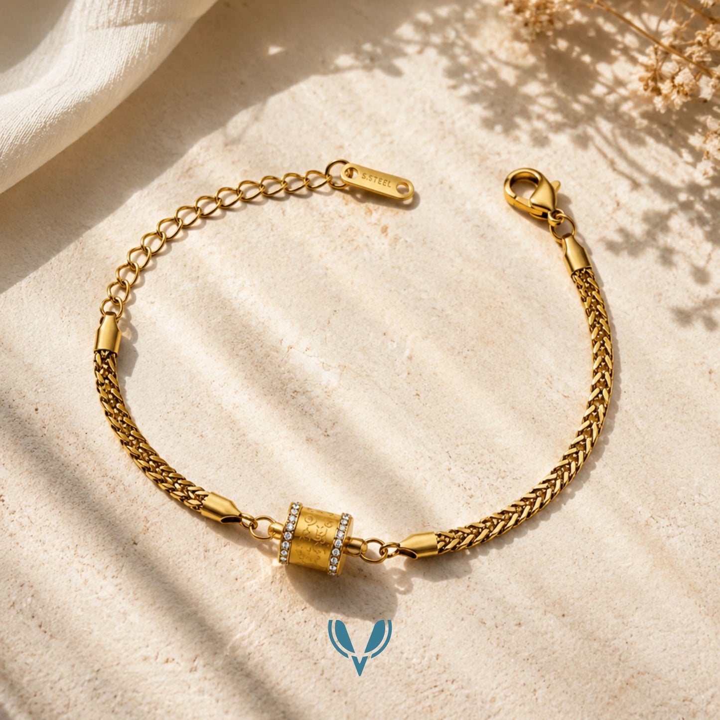 LV' Inspired Gold Chain Bracelet