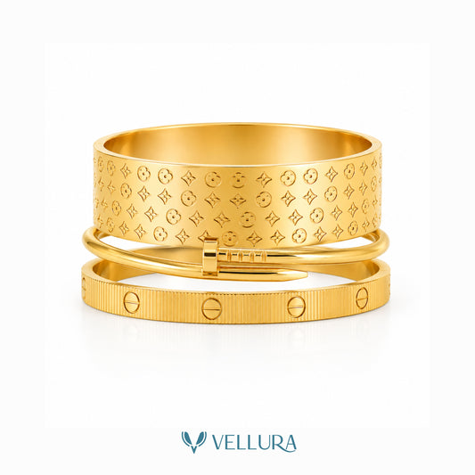 Gold Bracelet Stack 1