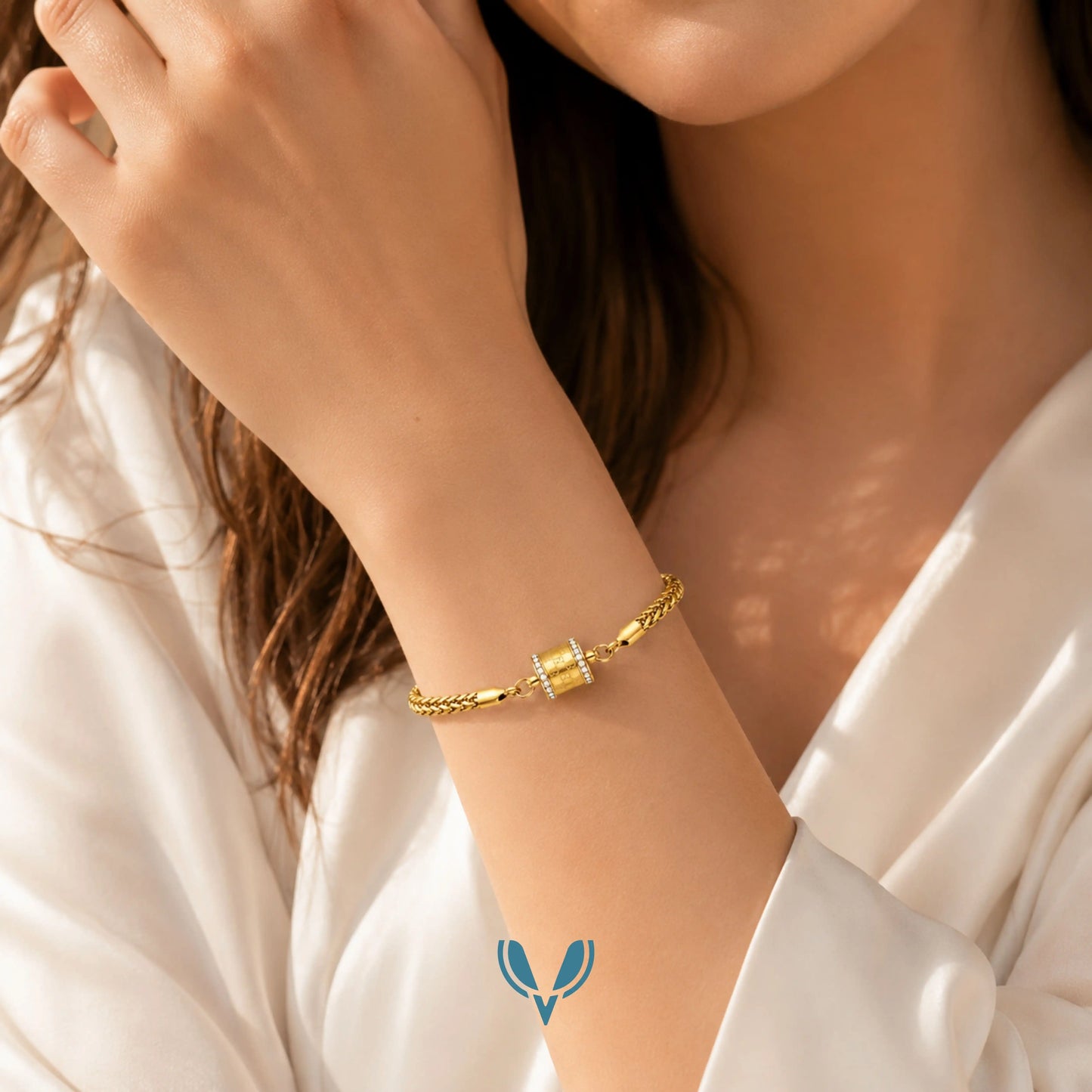 LV' Inspired Gold Chain Bracelet