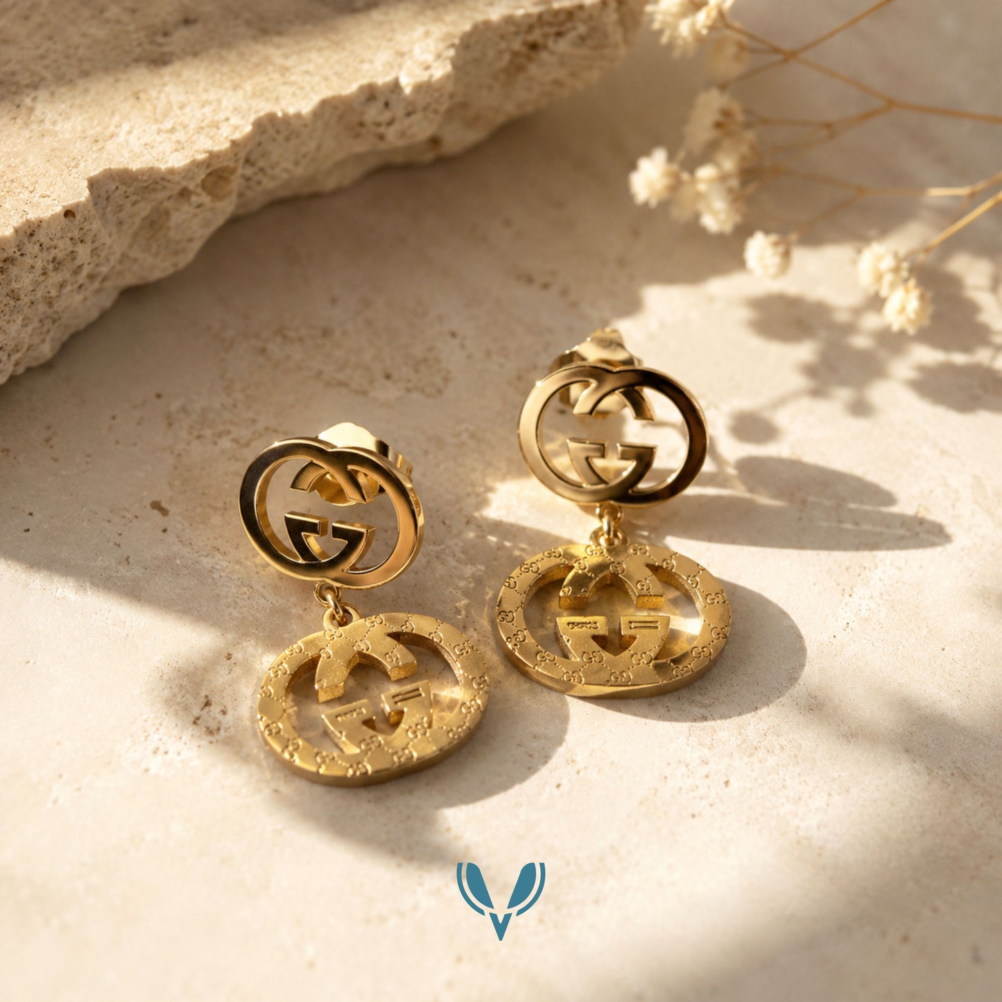 GG Inspired Gold Drop Earrings