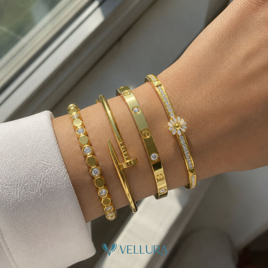 Gold Bracelet Stack 2