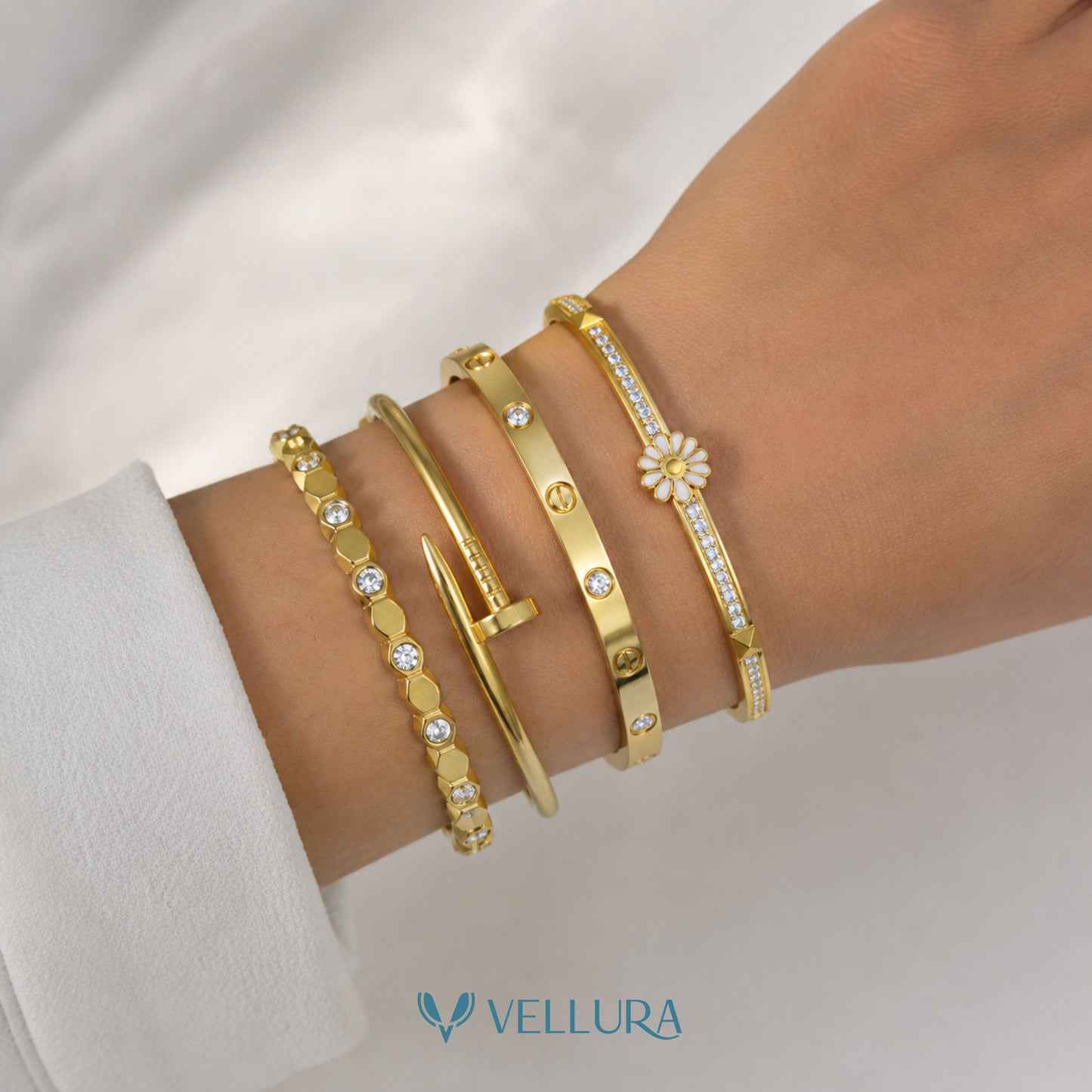 Gold Bracelet Stack 2
