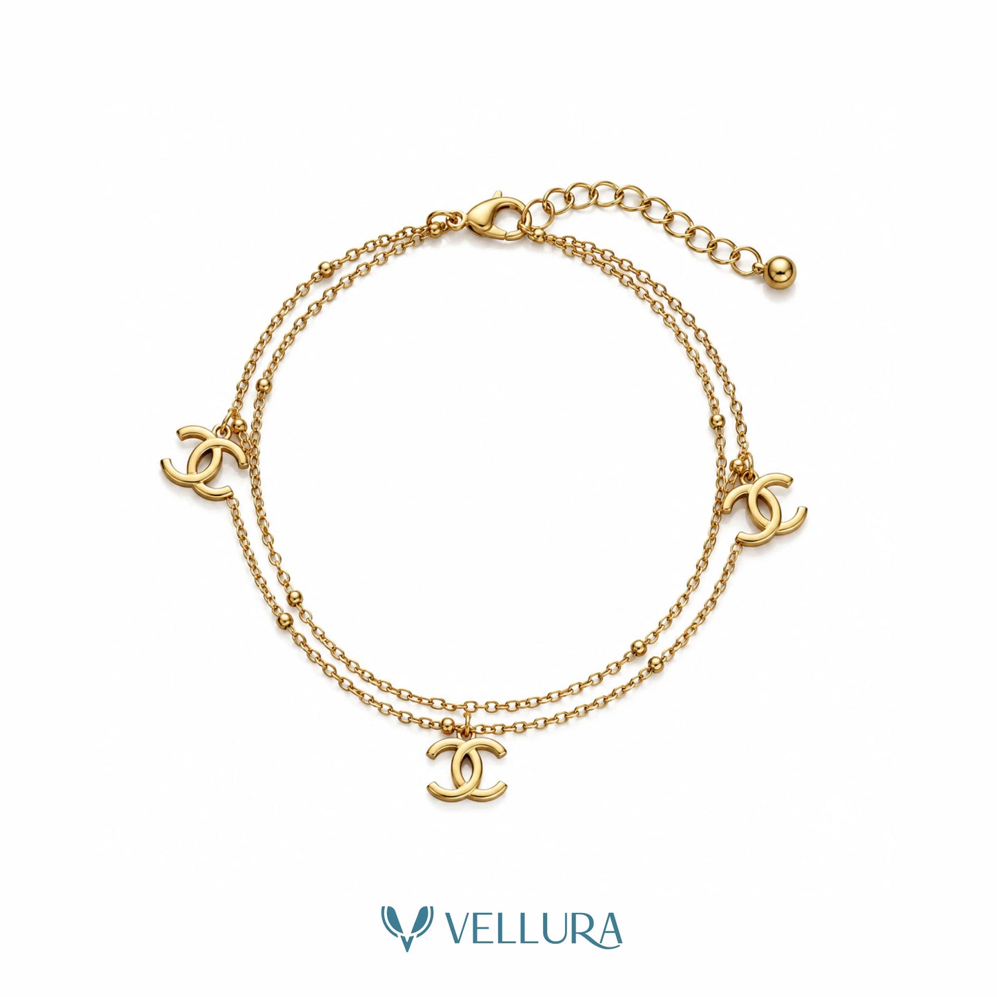 CC' Inspired Double Layer Bracelet