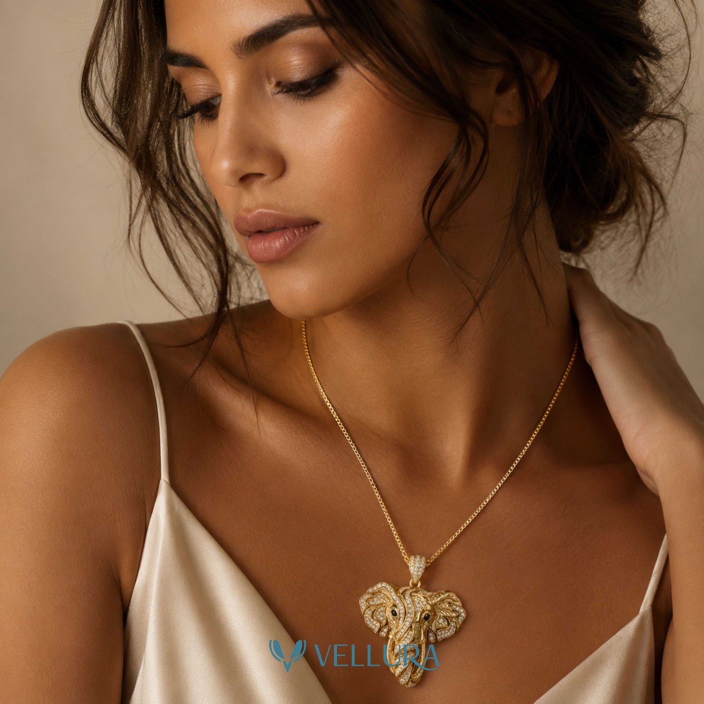 Elephant Head Pendant Necklace