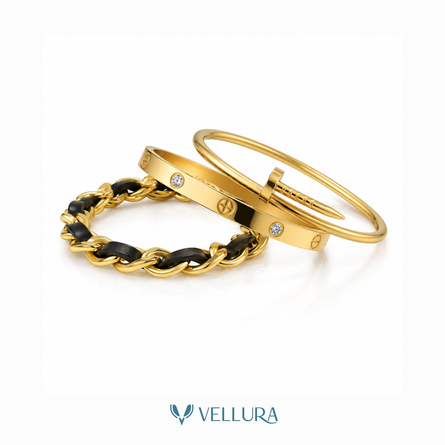 Gold Bracelet Stack 3