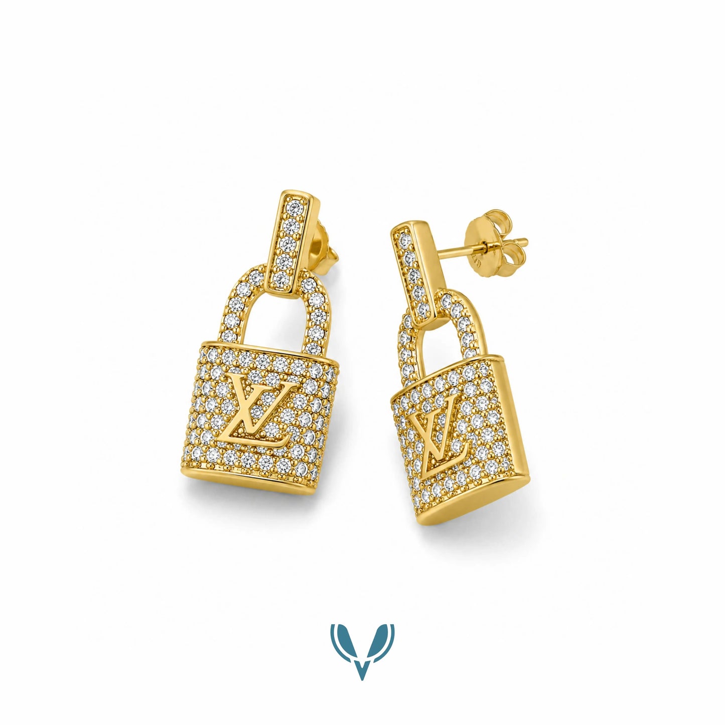 Luxury LV Inspired Padlock Earrings