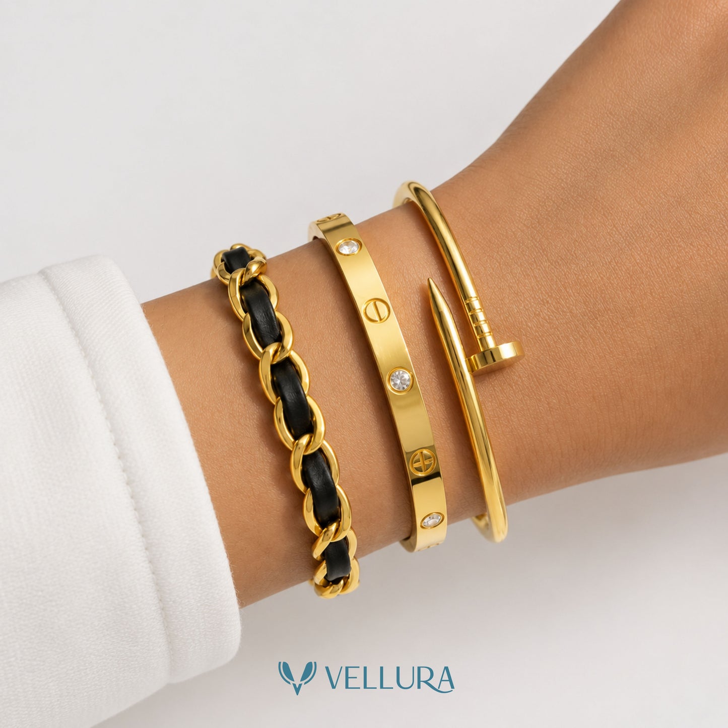 Gold Bracelet Stack 3