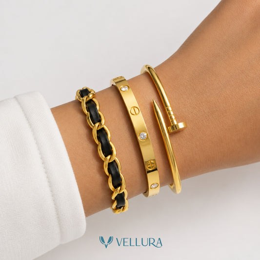 Gold Bracelet Stack 3