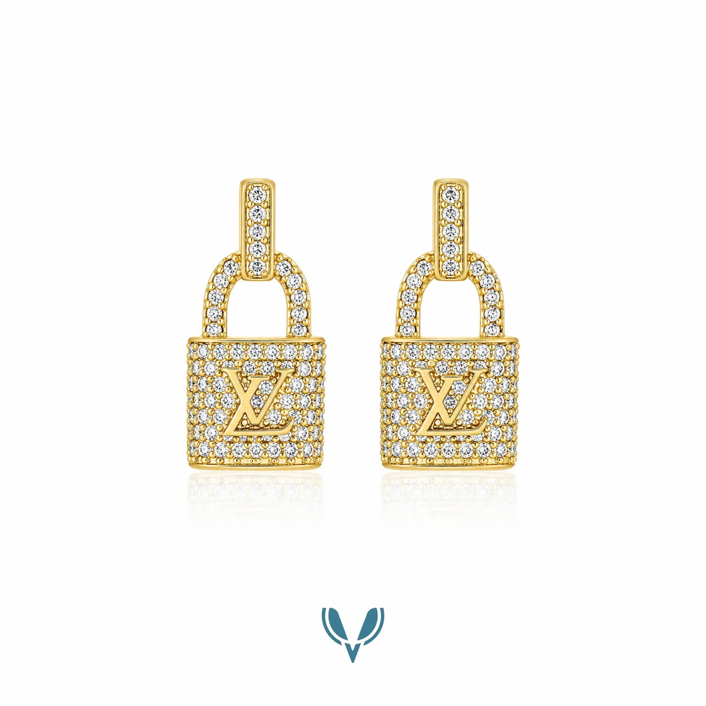 Luxury LV Inspired Padlock Earrings