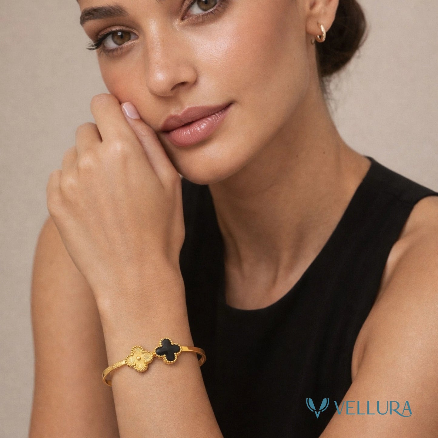 Dual Clover Gold Bracelet
