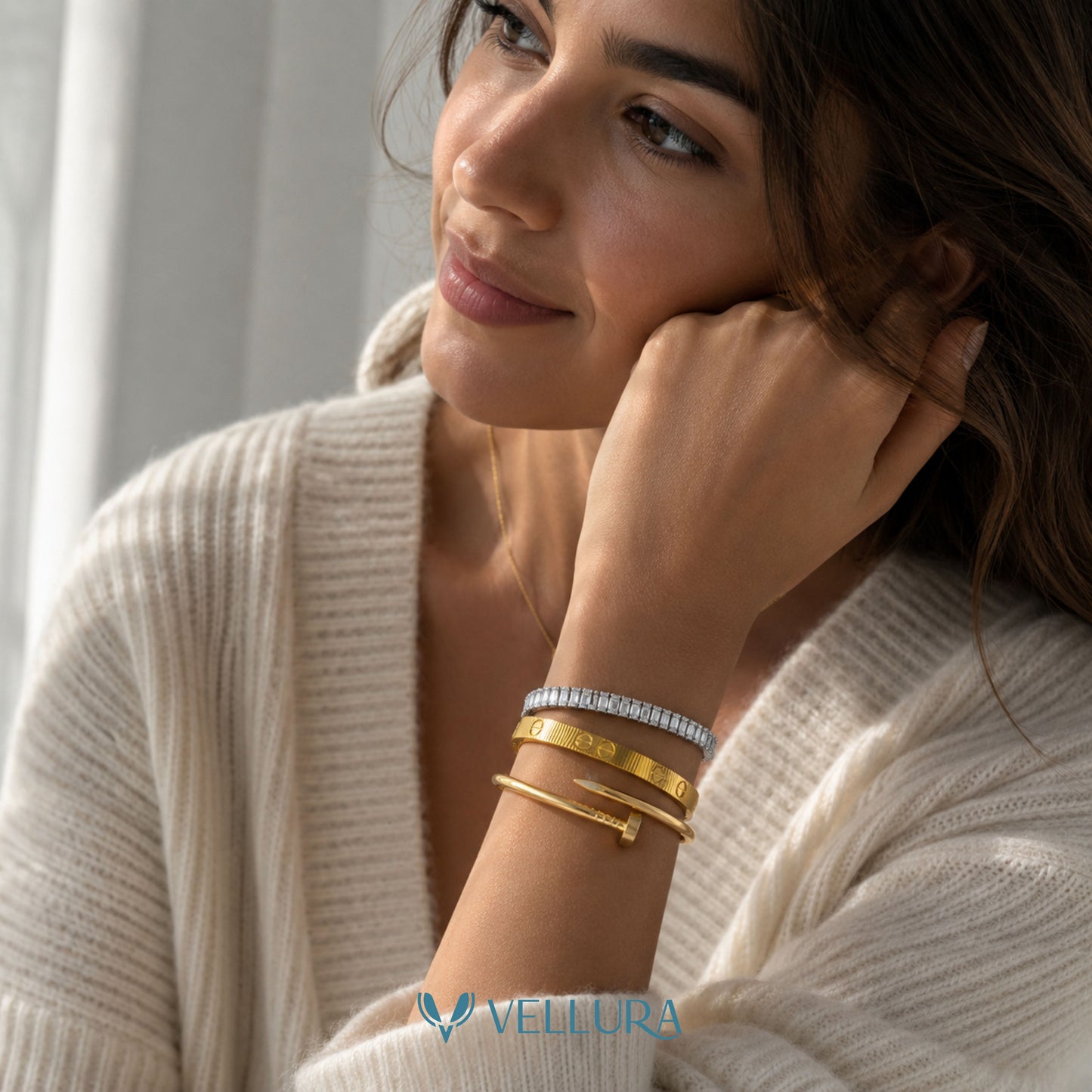 Gold Bracelet Stack 4