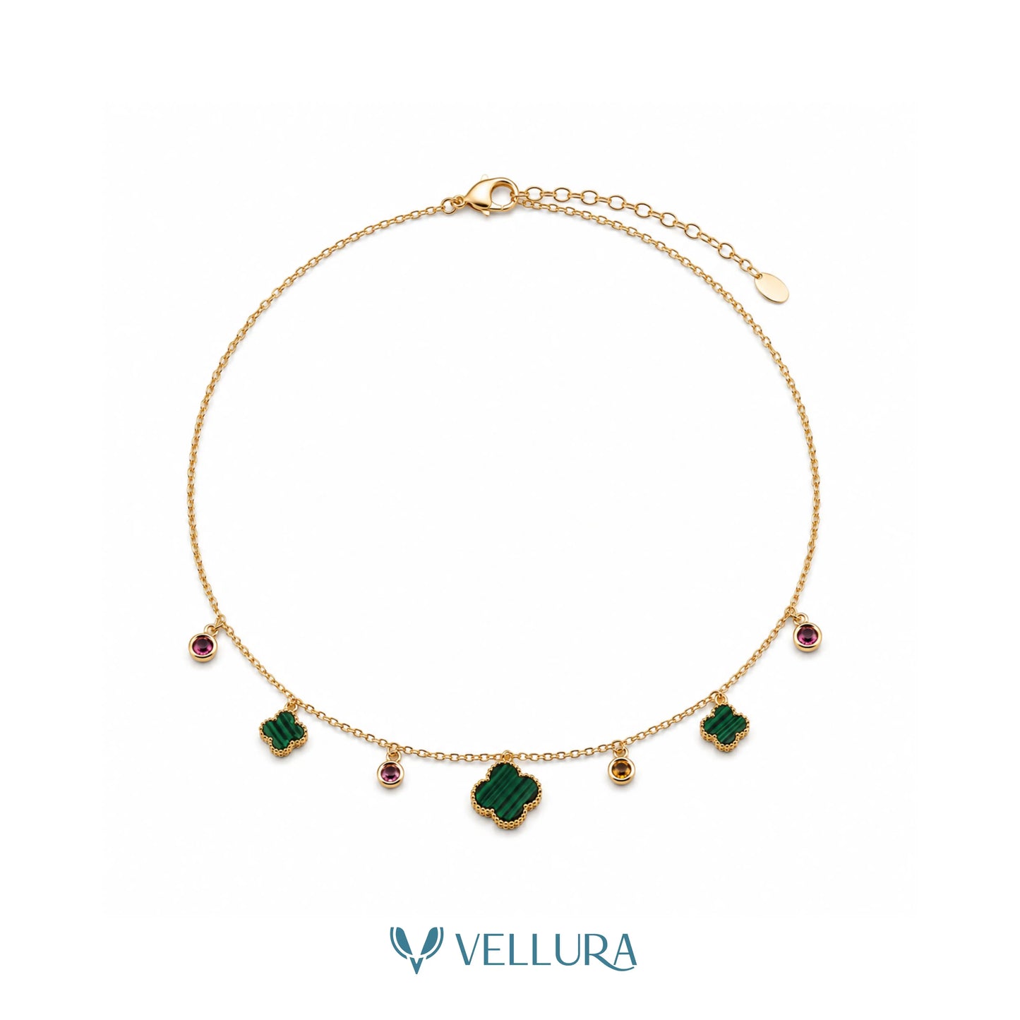 Green Clover Charm Necklace