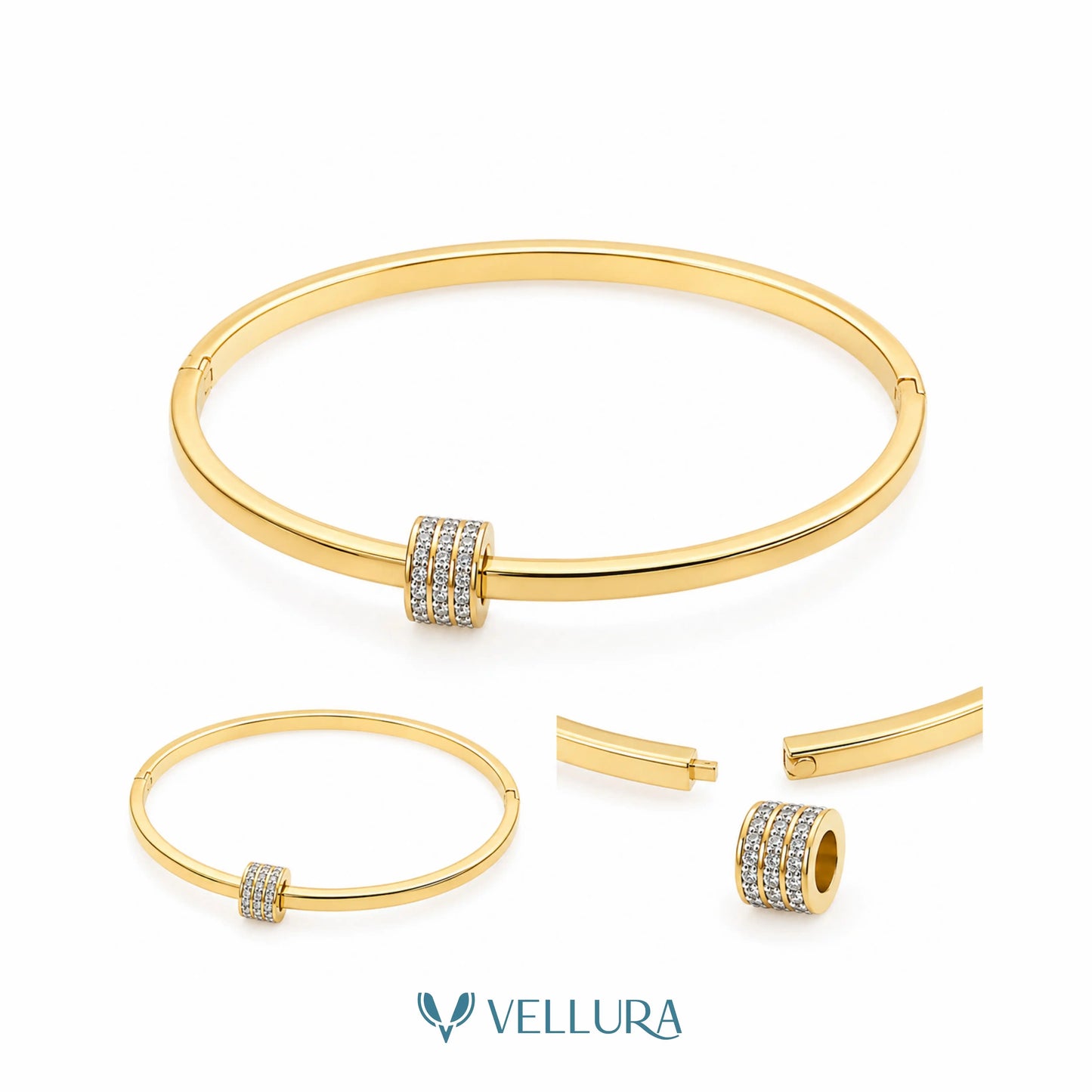 Minimalist CZ Gold Bracelet
