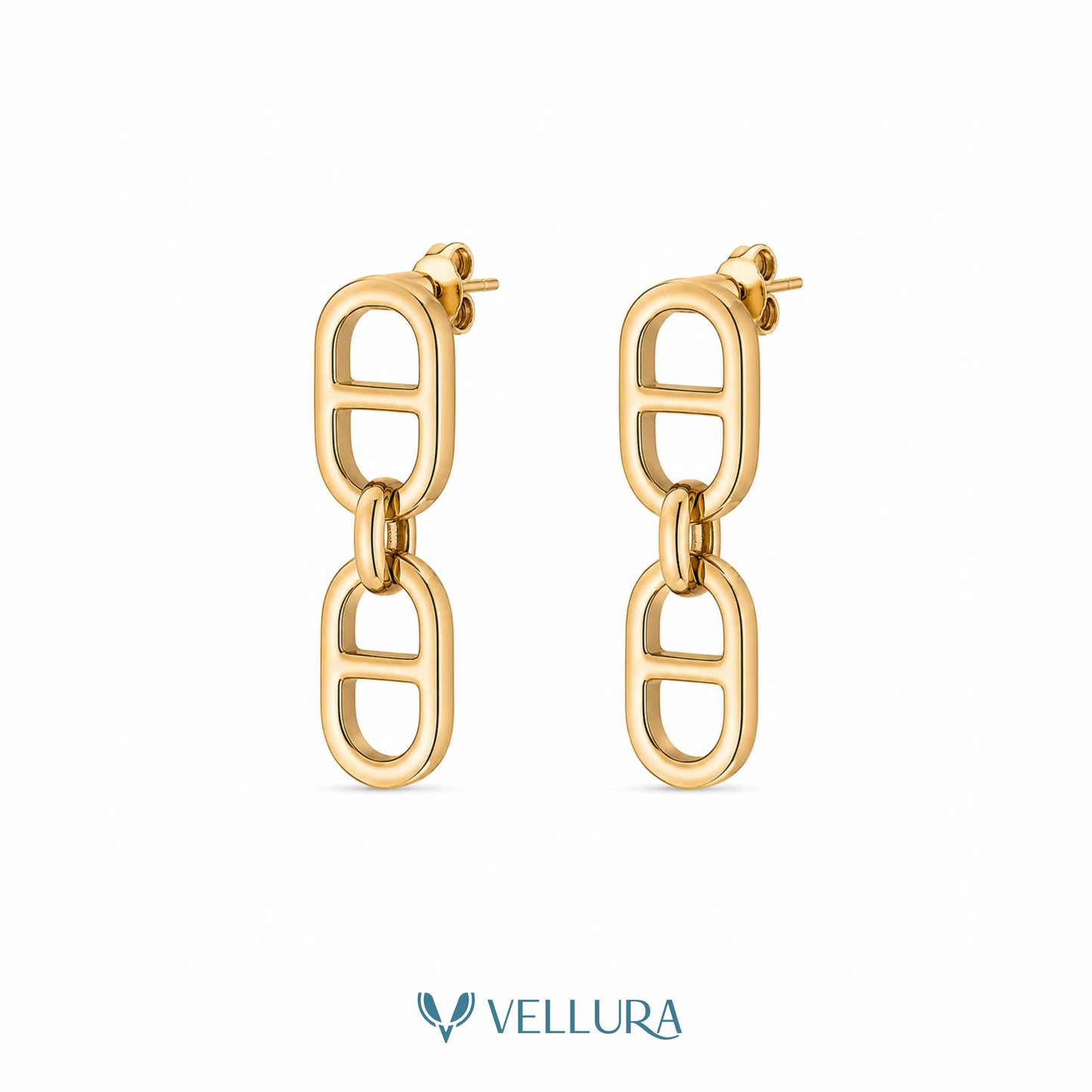 Luxury Designer Inspired Link Drop Earrings