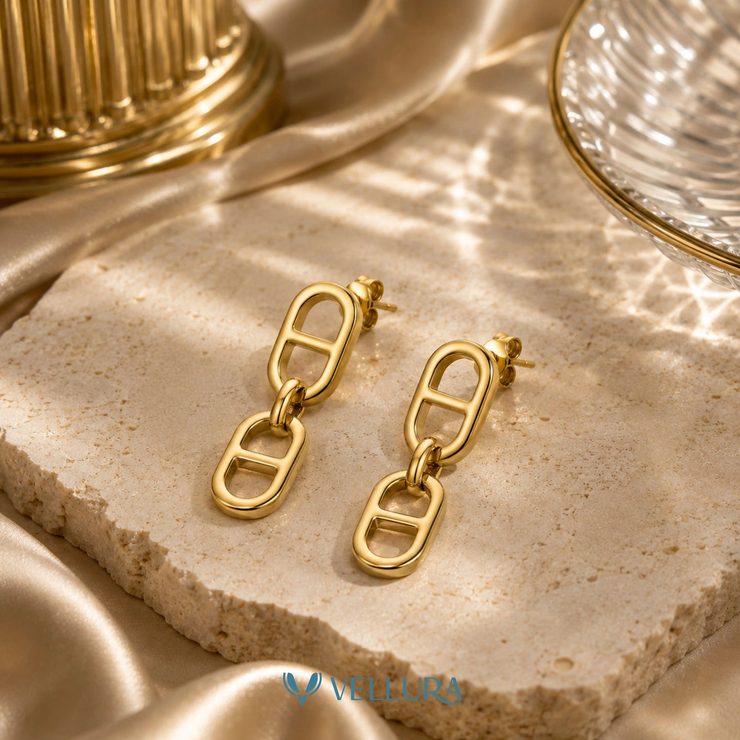 Luxury Designer Inspired Link Drop Earrings