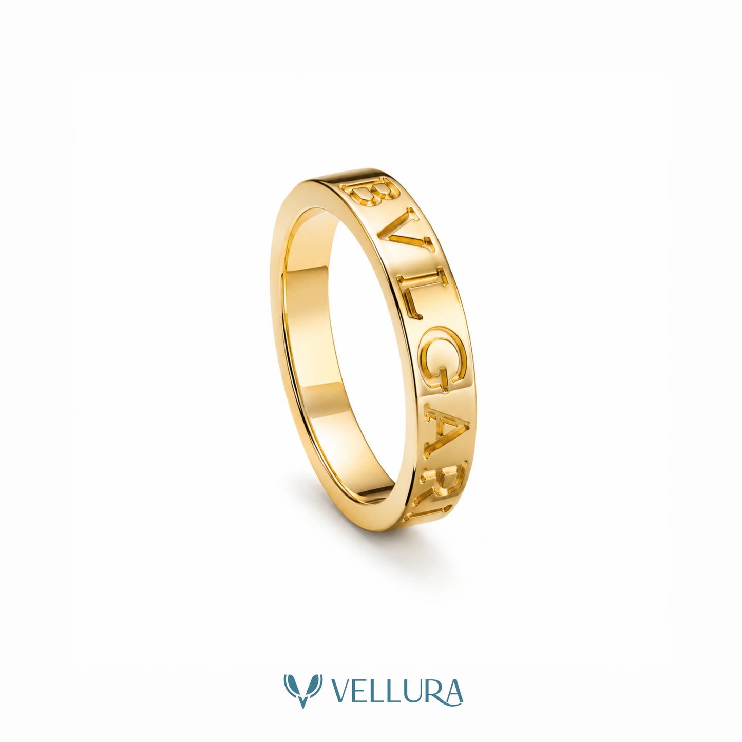 Bvlgari Inspired Engraved Ring