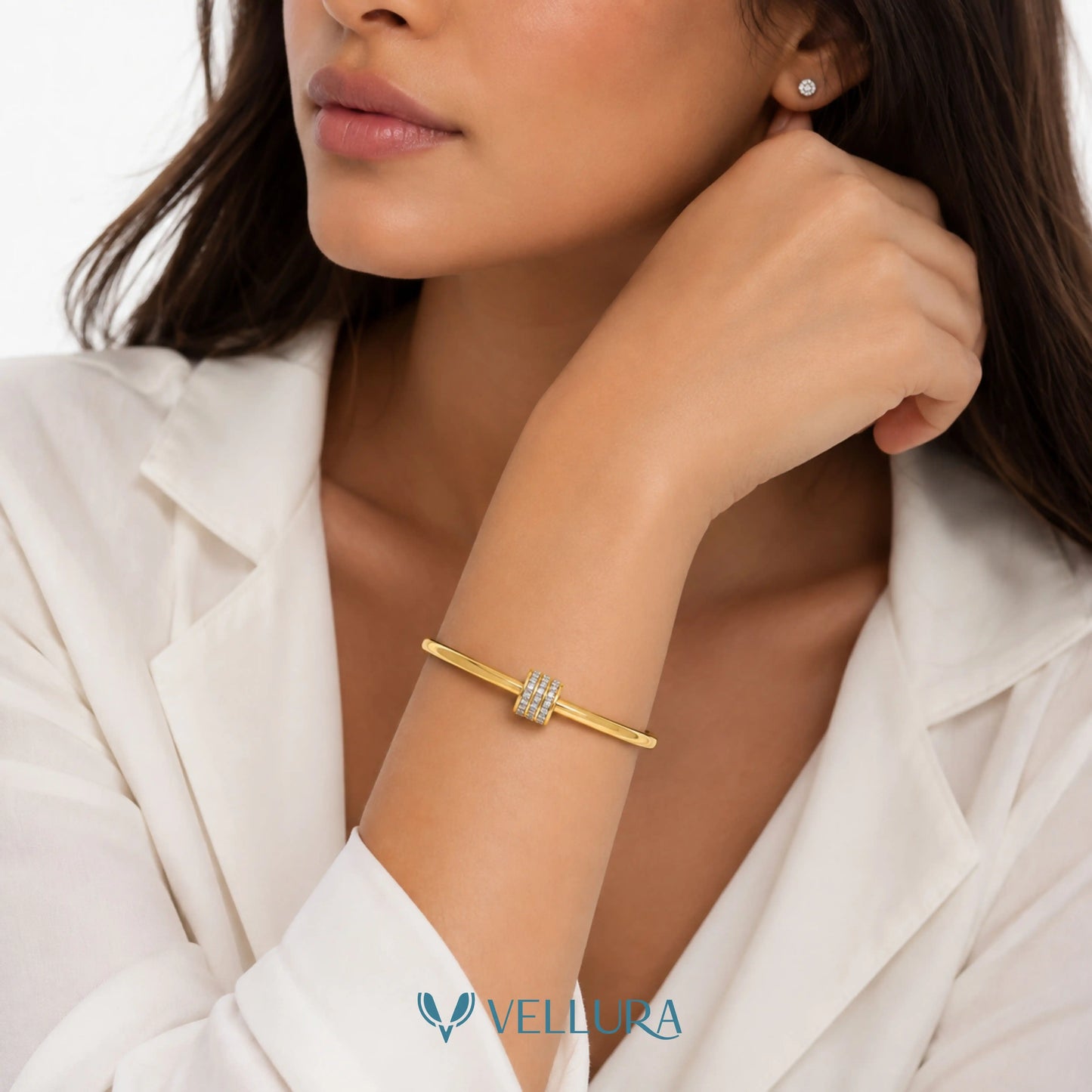 Minimalist CZ Gold Bracelet