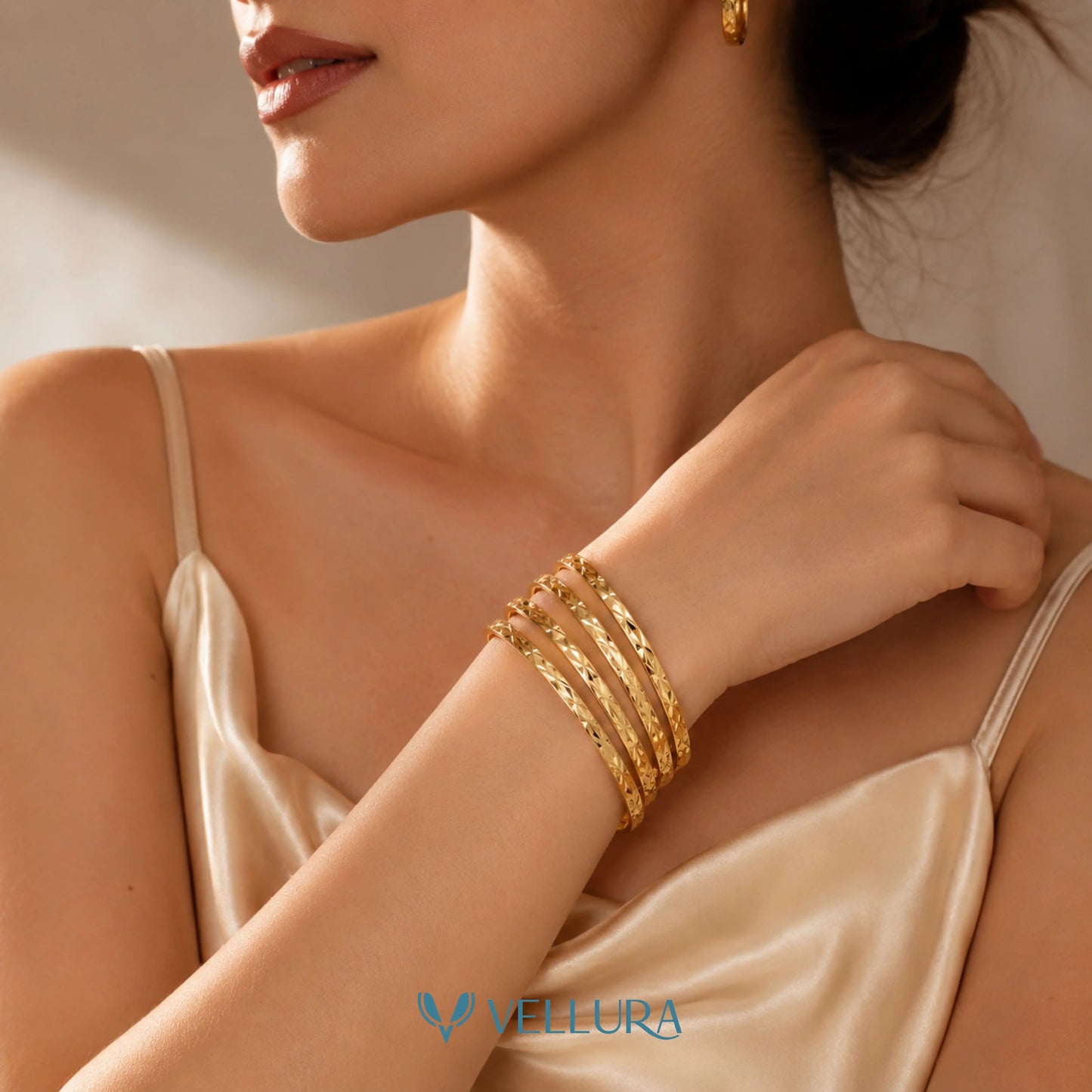 Gold Bangles (Set of 3)