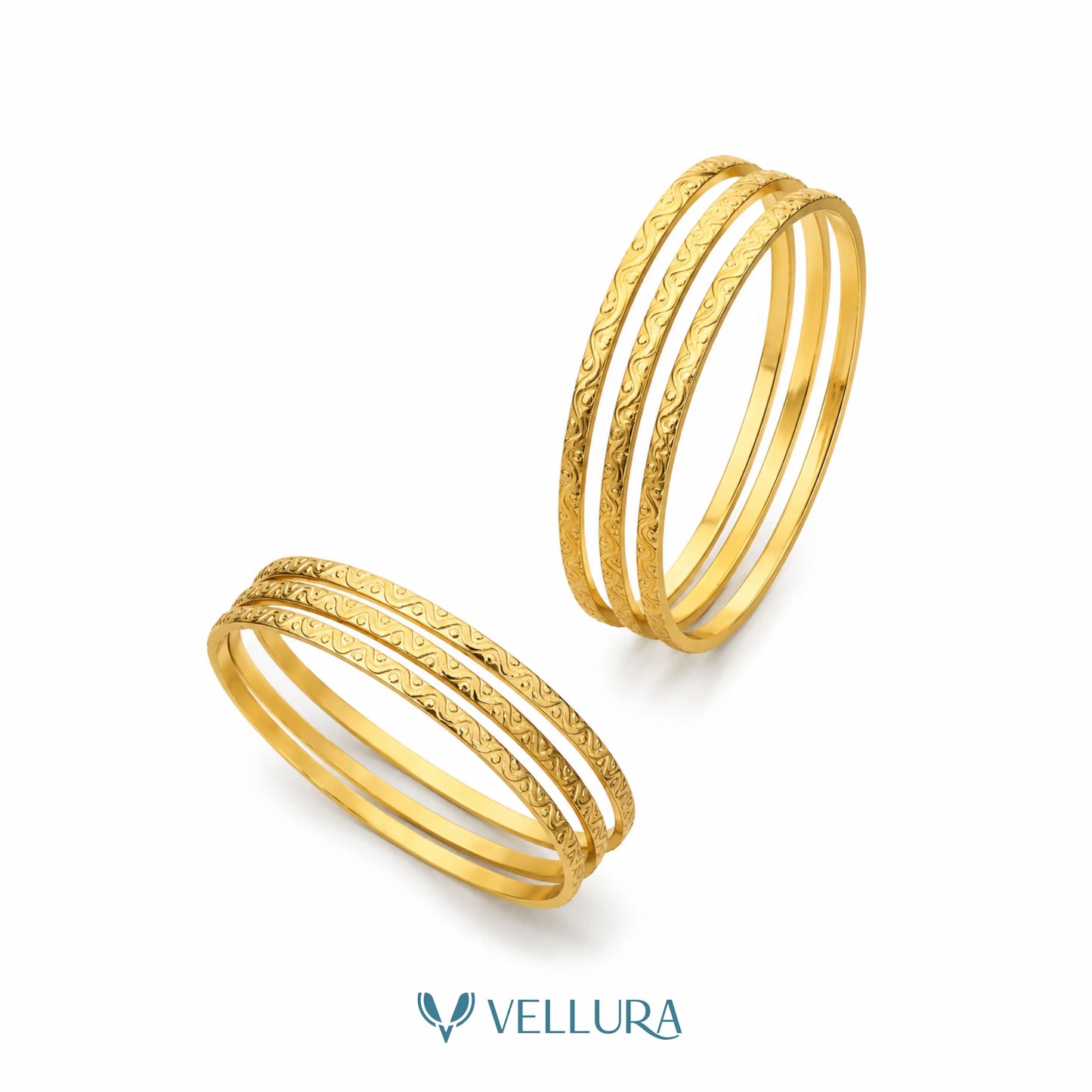 Gold Bangles (Set of 3)