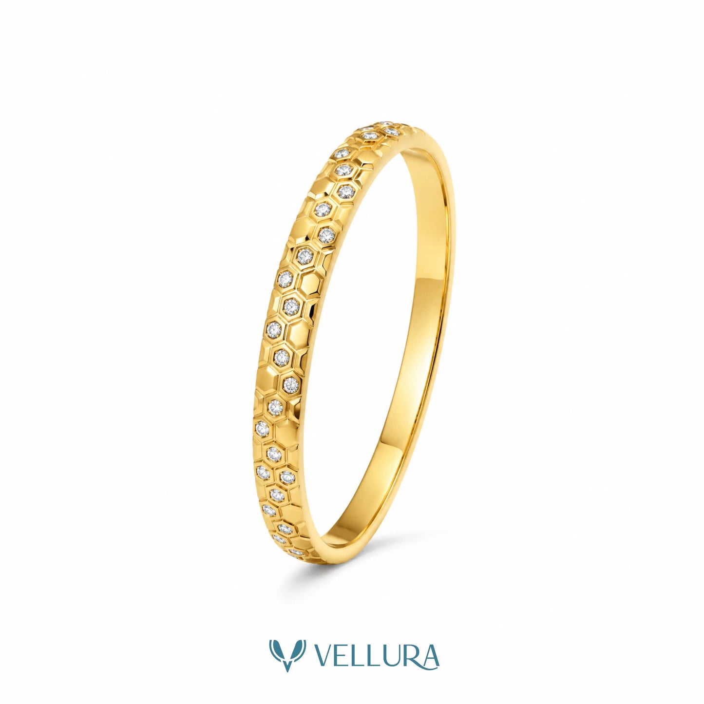 Gold Plated CZ Bangle Bracelet