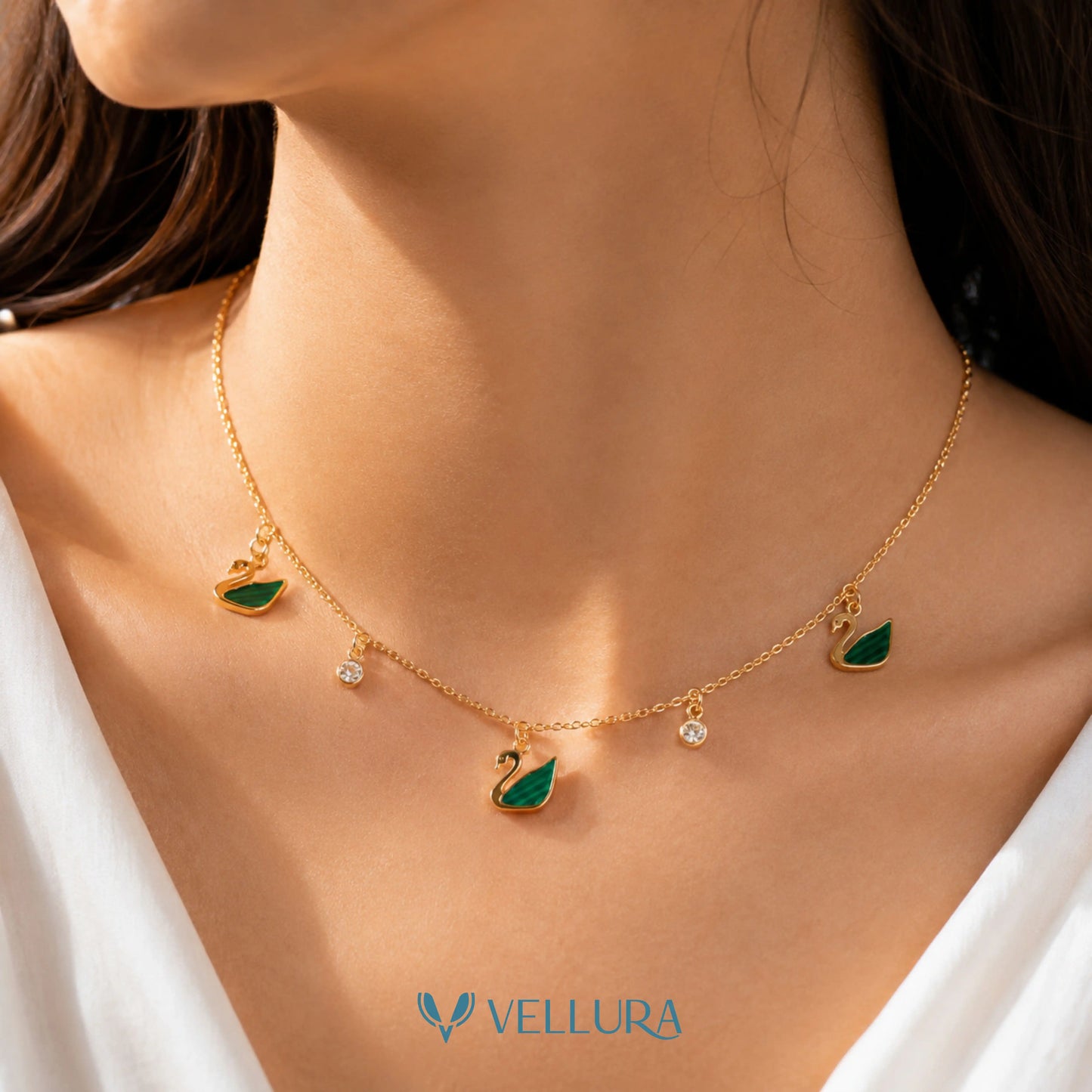 Swan Charm Necklace