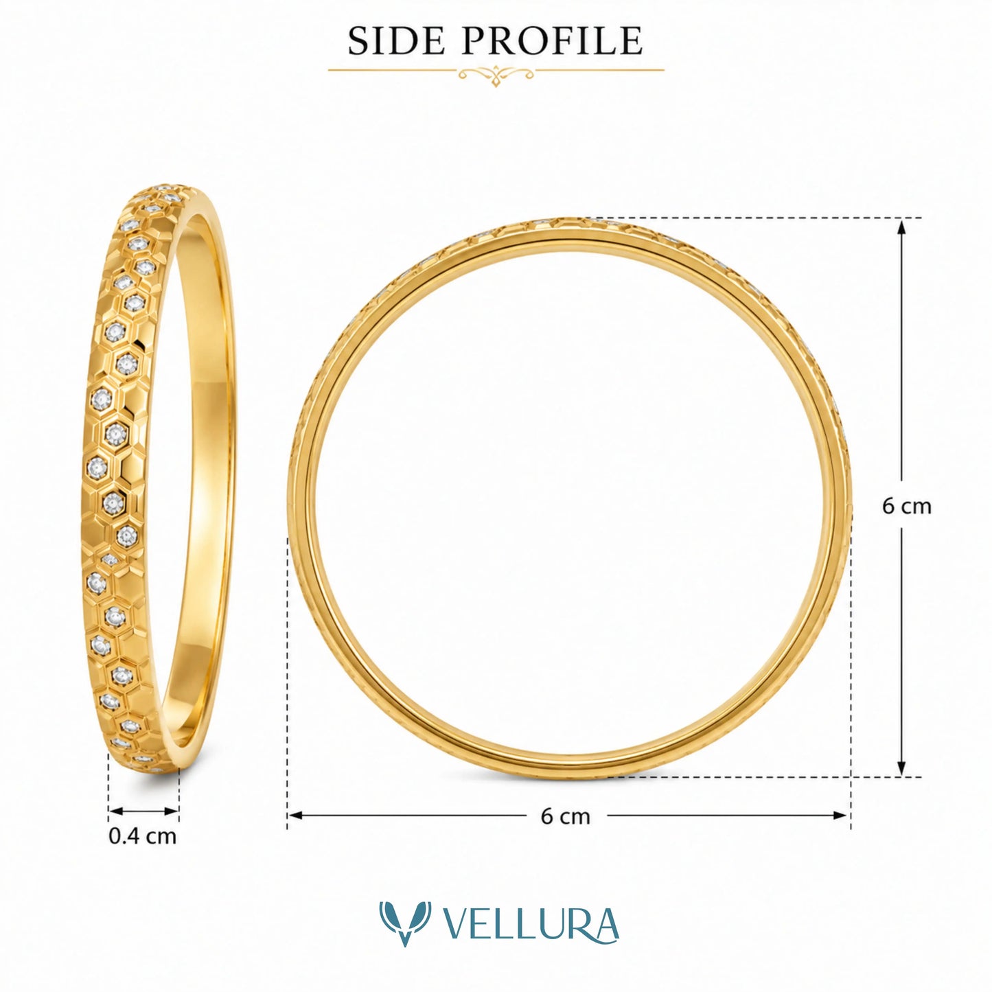 Gold Plated CZ Bangle Bracelet