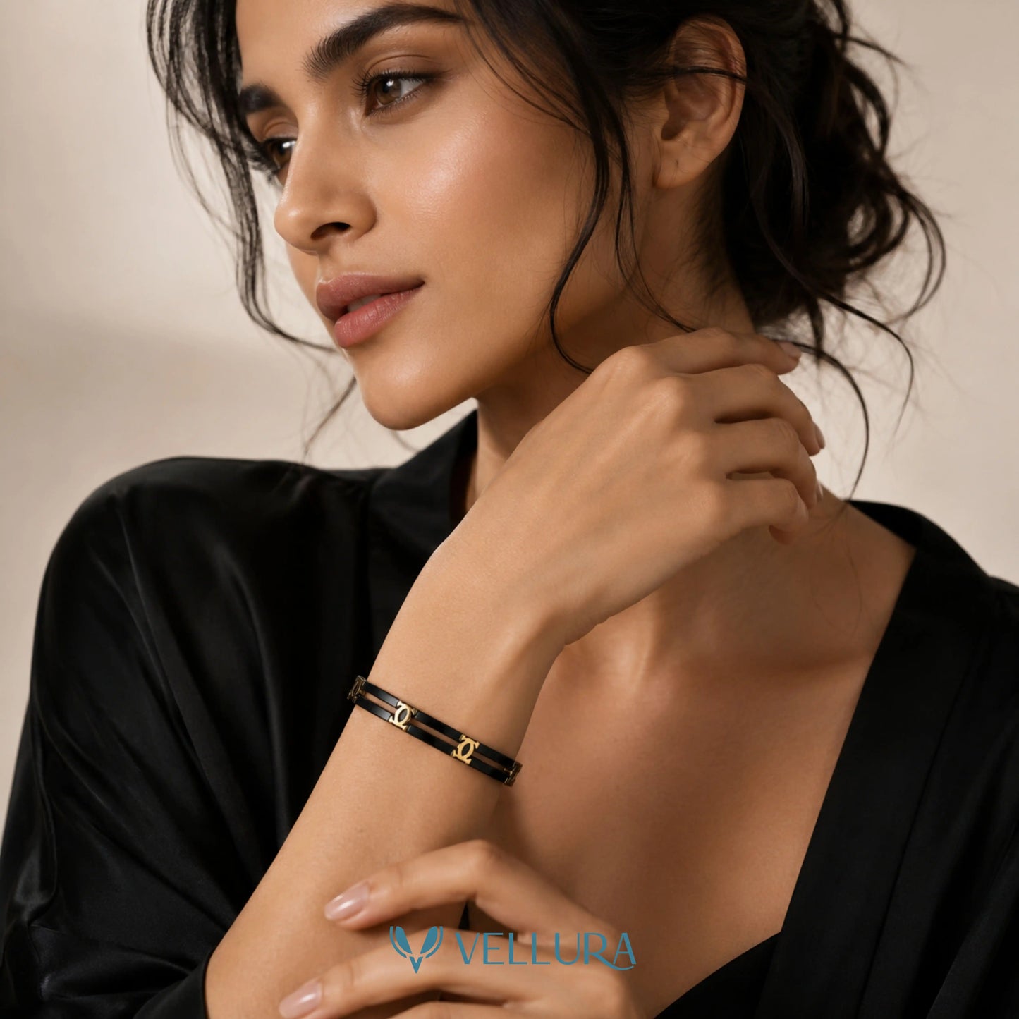 Black & Gold Designer Bracelet