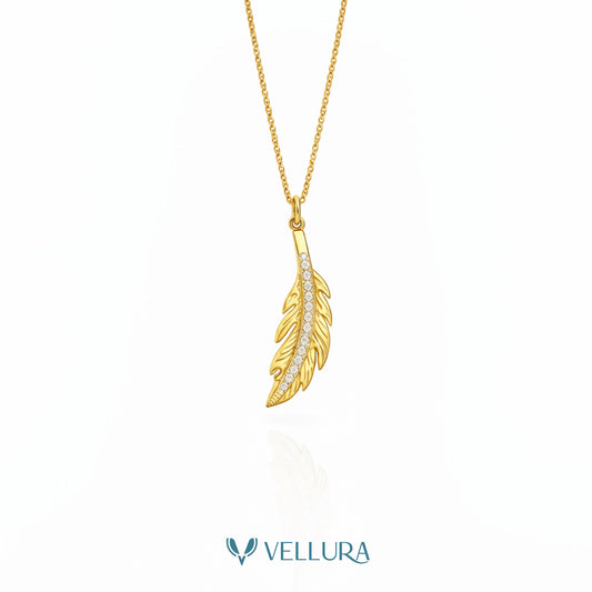 Feather Gold Necklace