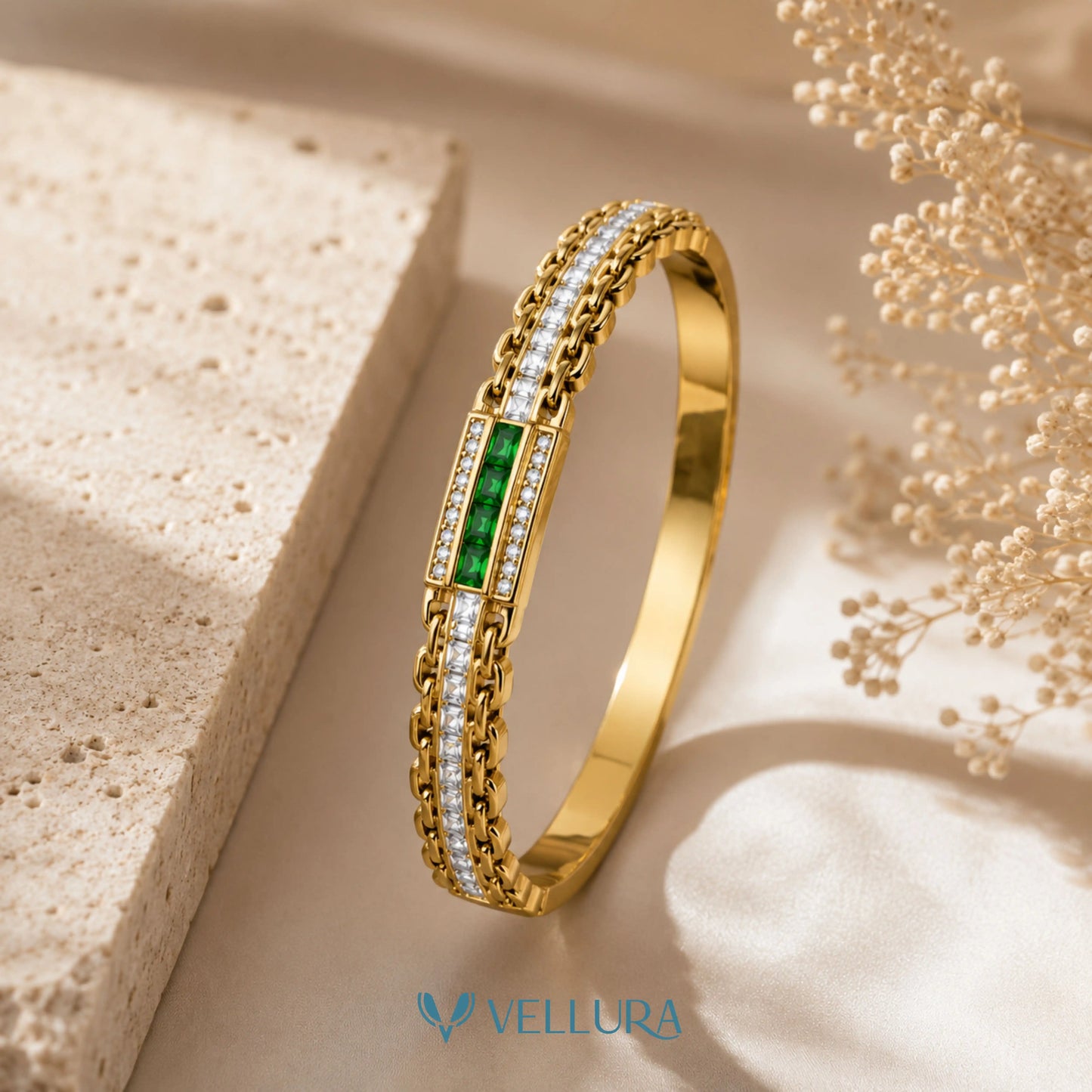 Green CZ Tennis Bracelet