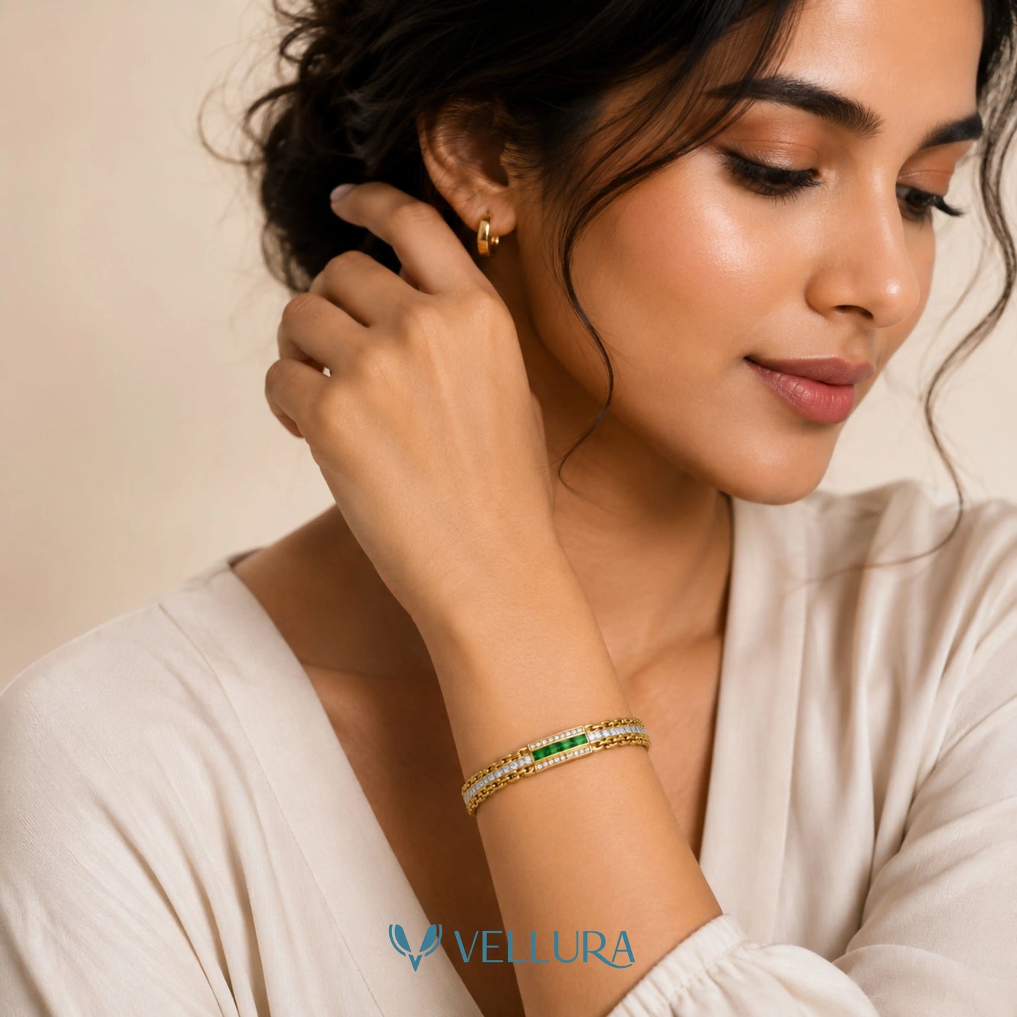 Green CZ Tennis Bracelet