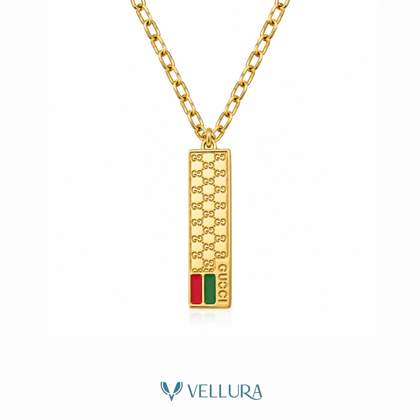 Gucci Inspired Dual Layer Pendant Necklace